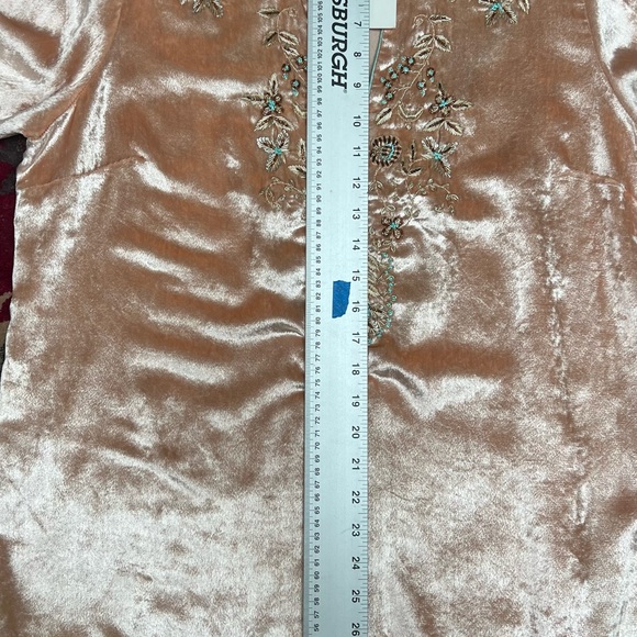 SOFT SURROUNDINGS, Beaded Tunic, light pink, perfect condition, Never worn, L sz - Picture 5 of 12
